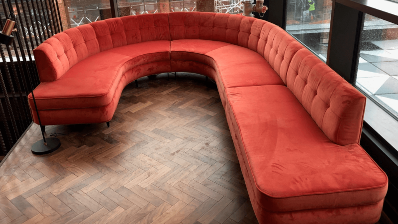 Cinema Seating | Curved Freestanding Banquette