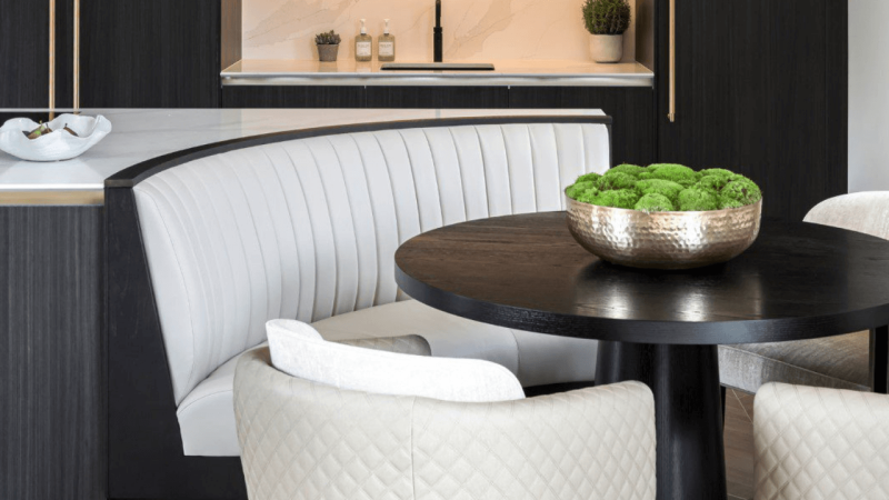 Kitchen Seating | Fluted Back Seating Style | Curved Banquette