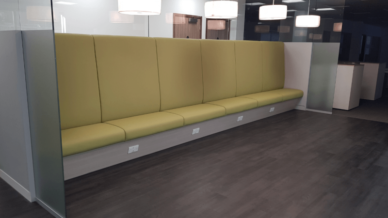 Office Seating | Vertical Panel Back Seating Style | Power Sockets Addition