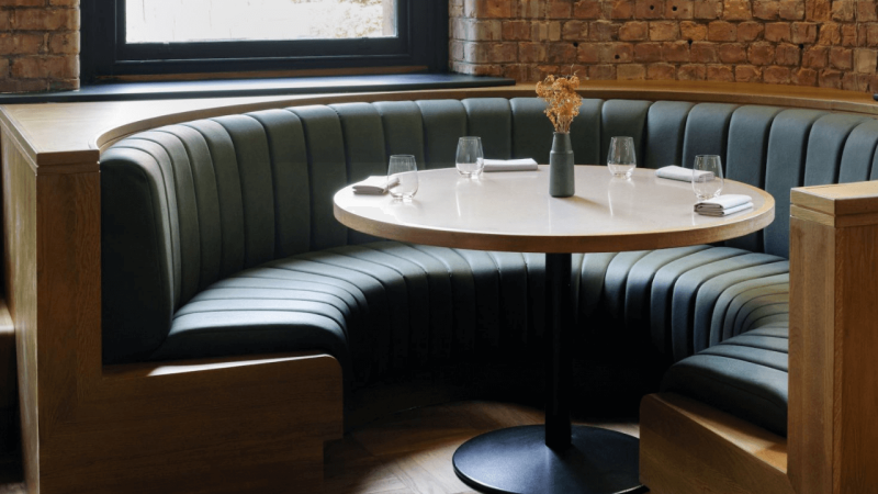 Restaurant Seating | Fluted Back Seating Style | Circular Booth Seat