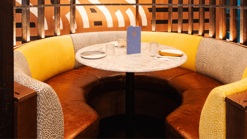 Restaurant Seating | Plain Back Seating Style | Circular Booth Seat